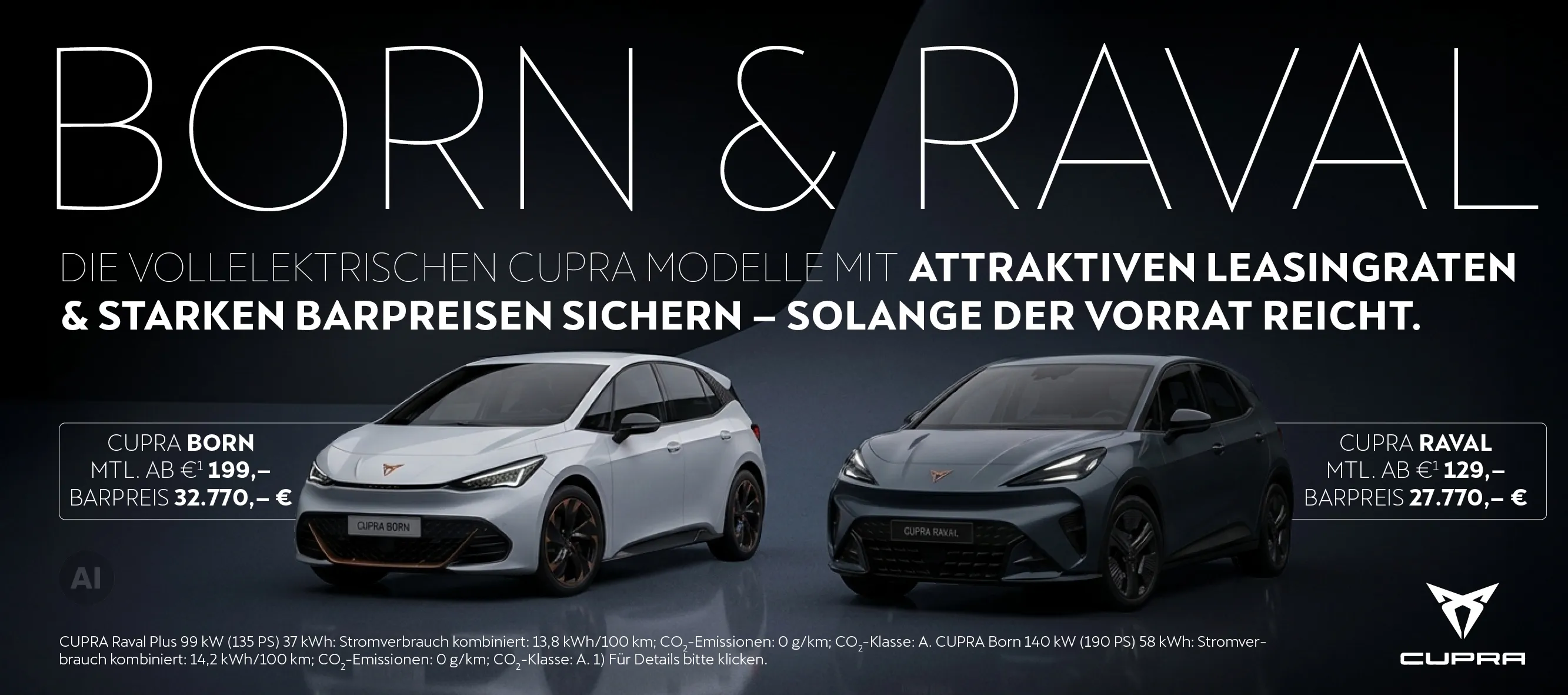 Cupra Raval und Born Sonderleasing