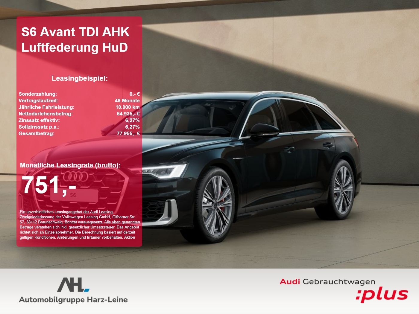 S6 Avant TDI AHK Luftfederung HuD 360 3xKlima LM