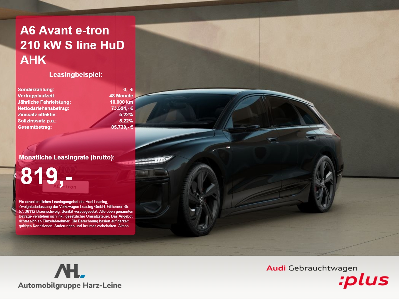 A6 Avant e-tron 210 kW S line HuD AHK 360 4xSHZ