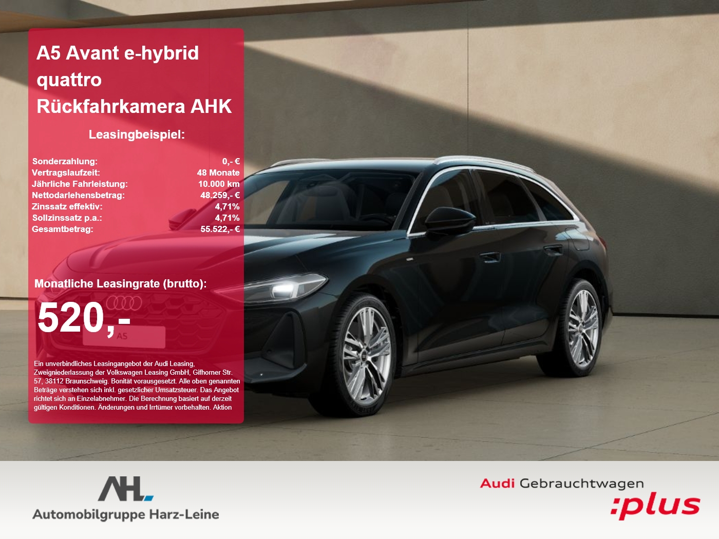 A5 Avant e-hybrid quattro Rückfahrkamera AHK ACC