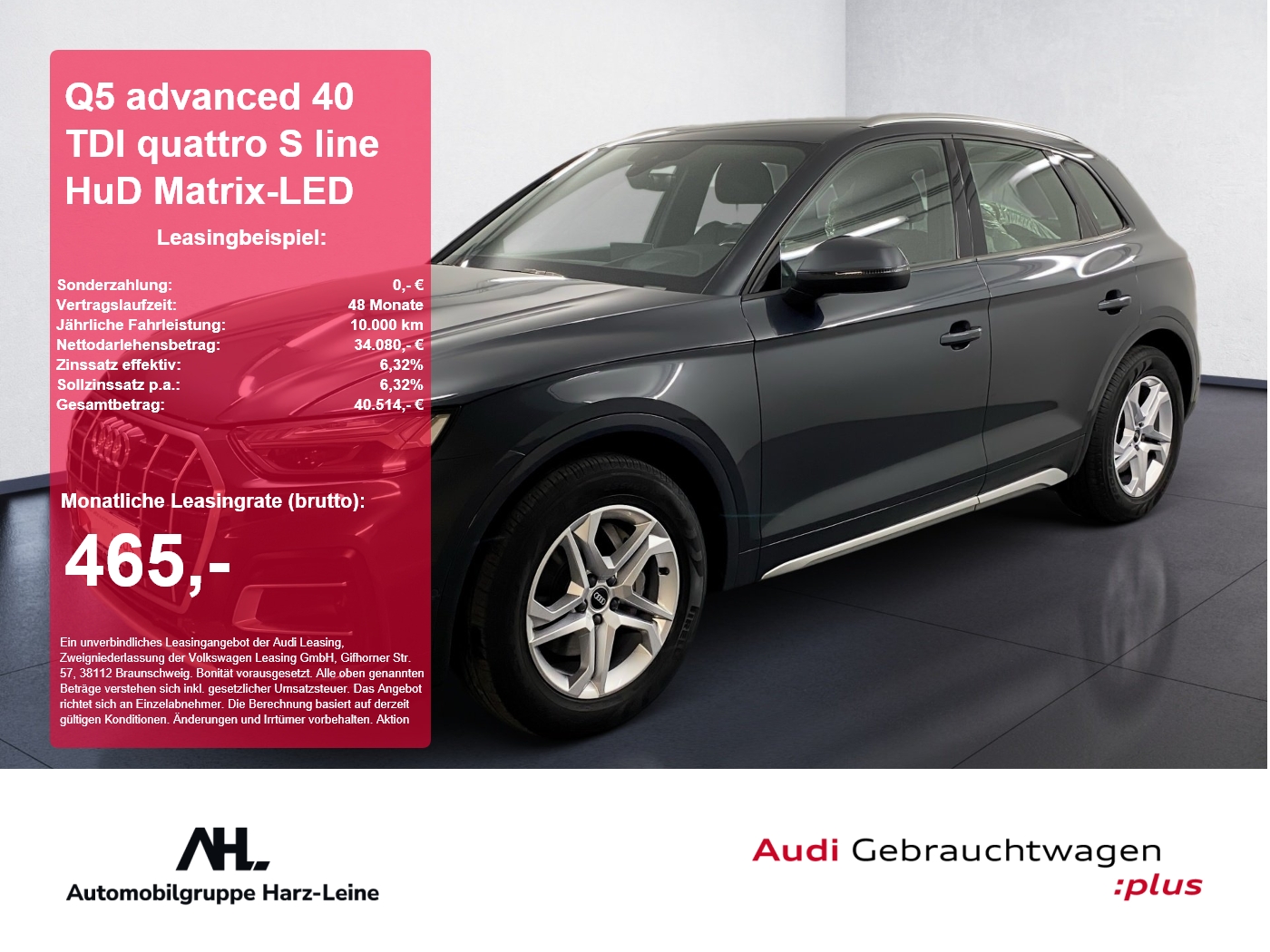 Q5 advanced 40 TDI quattro S line HuD Matrix-LED