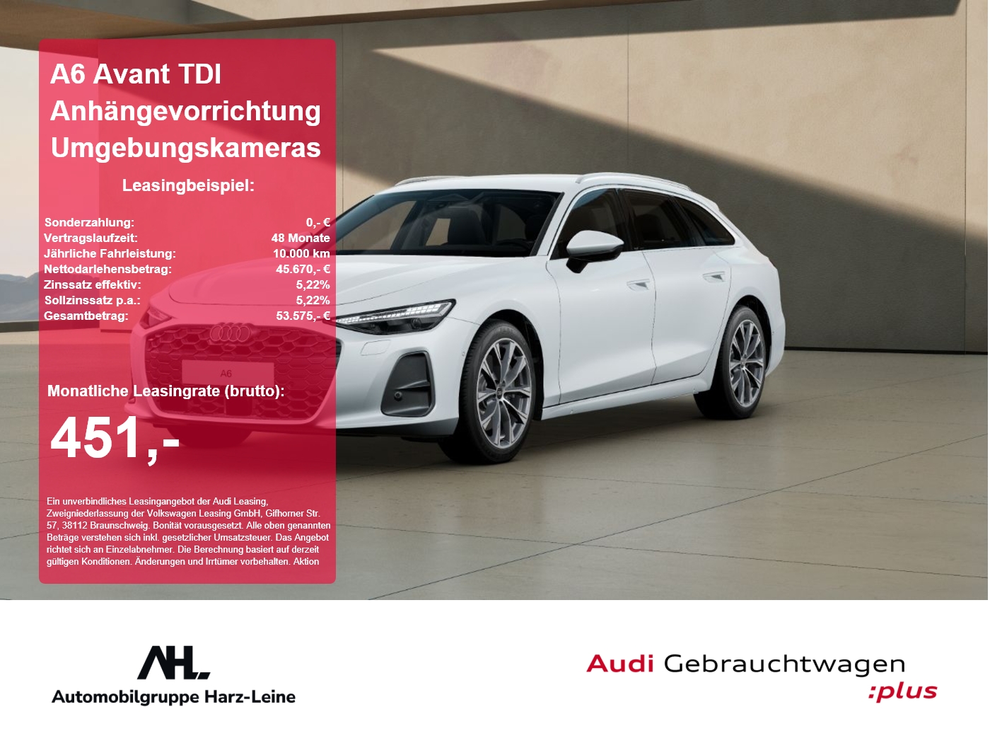 A6 Avant TDI Anhängevorrichtung Umgebungskameras