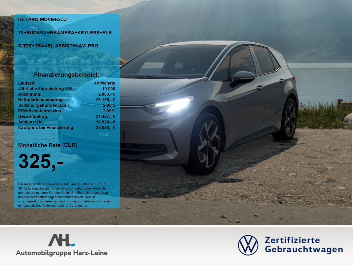 ID.3 PRO MOVE+ALU 19+RÜCKFAHRKAMERA+KEYLESS+ELK SITZE+TRAVEL ASSIST+NAVI PRO