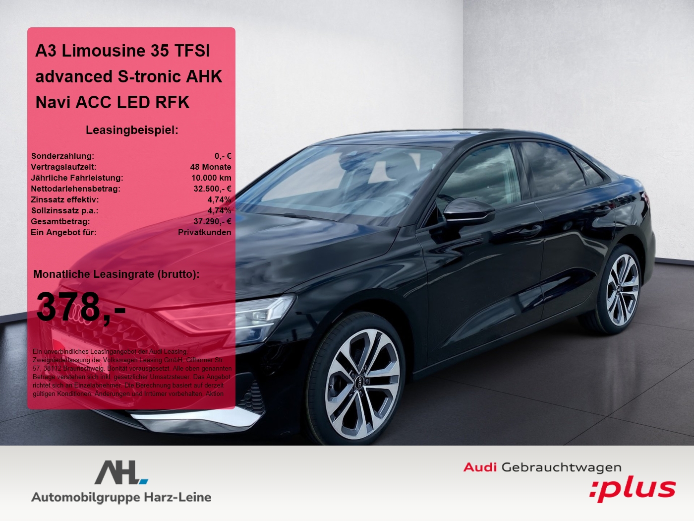 A3 Limousine 35 TFSI advanced S-tronic AHK Navi ACC LED RFK