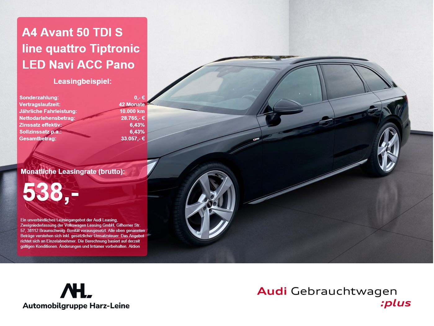A4 Avant 50 TDI S line quattro Tiptronic LED Navi ACC Pano