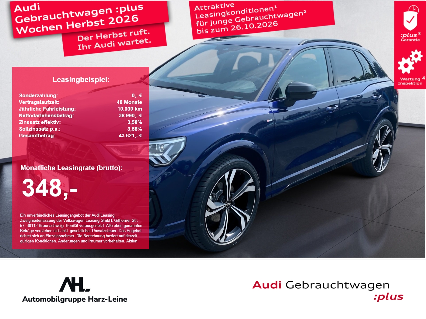 Q3 35 TFSI S line S-tronic Matrix AHK Navi ACC 360° Leder