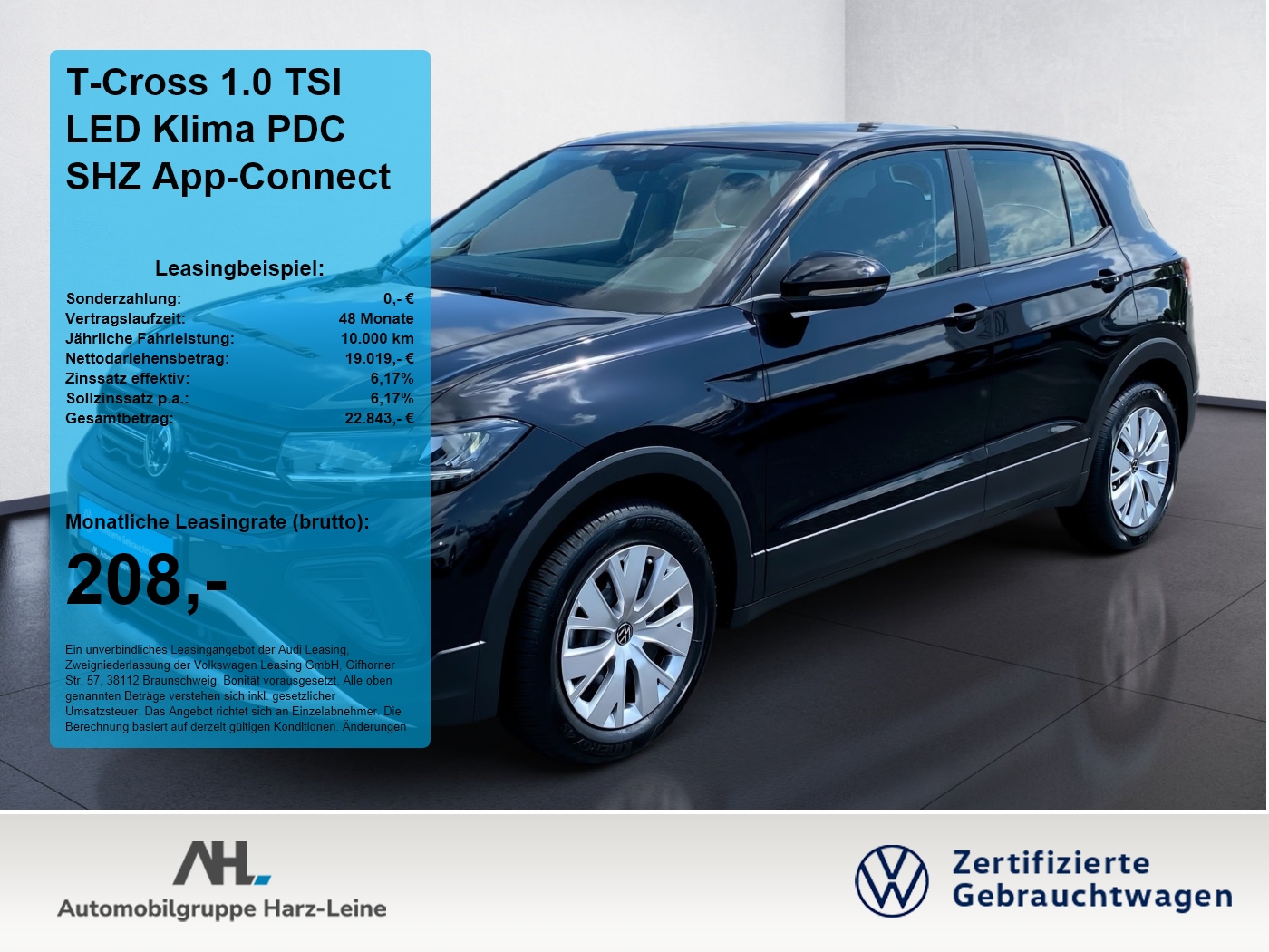 T-Cross 1.0 TSI LED Klima PDC SHZ App-Connect