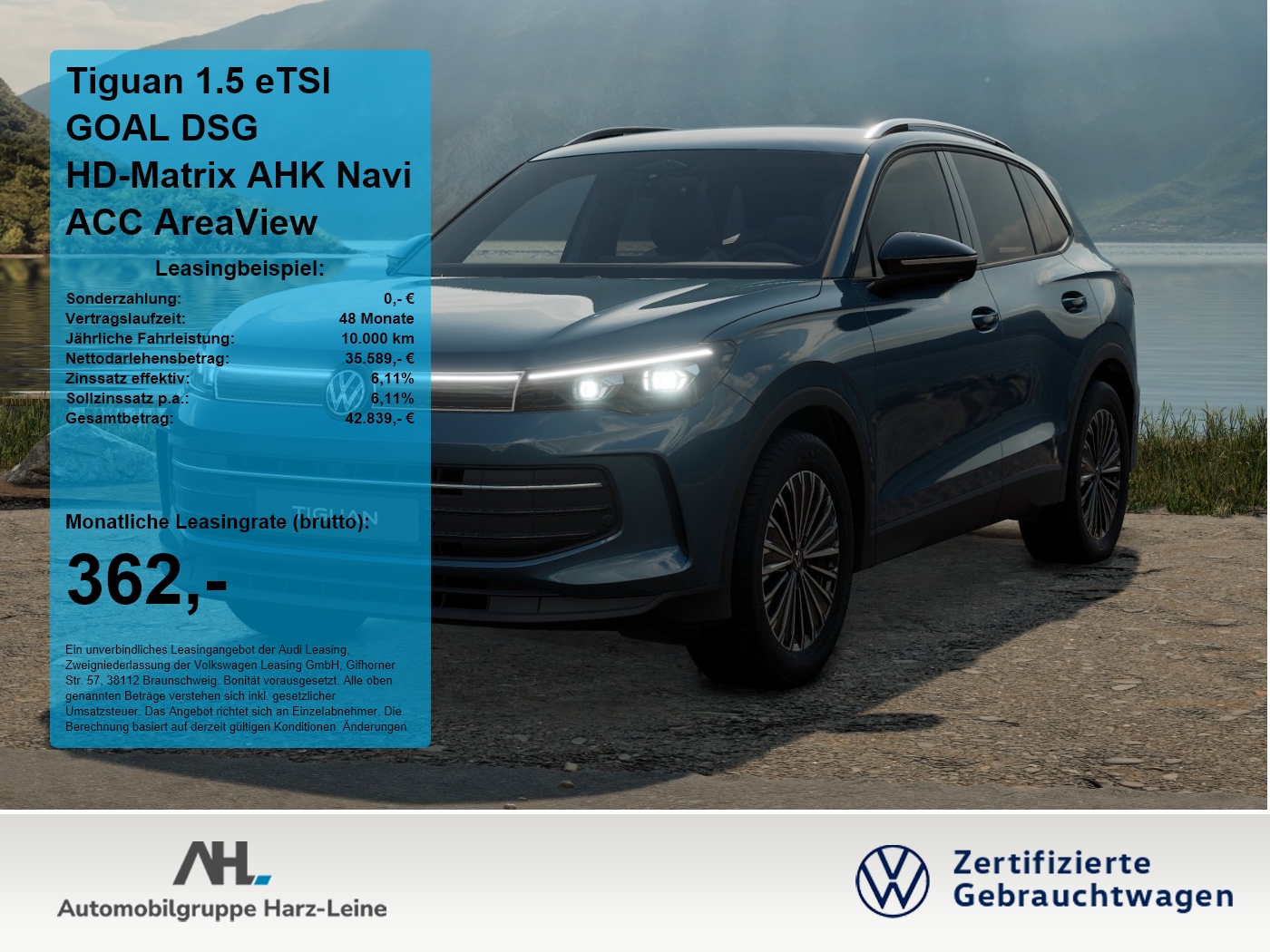 Tiguan 1.5 eTSI GOAL DSG HD-Matrix AHK Navi ACC AreaView