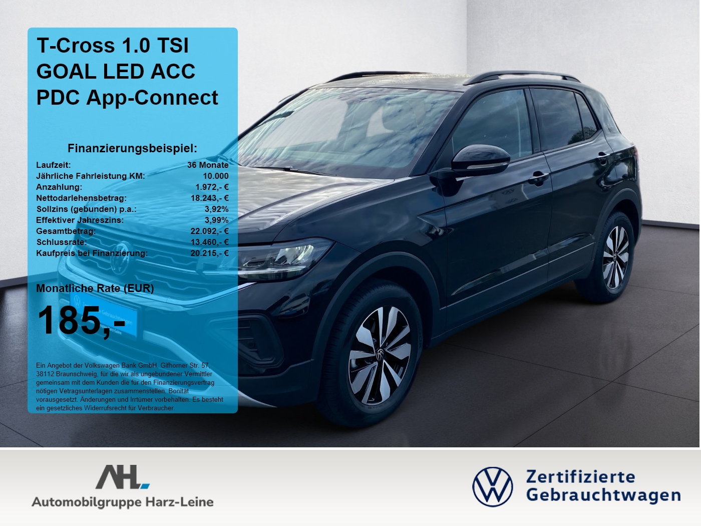 T-Cross 1.0 TSI GOAL LED ACC PDC App-Connect ACC