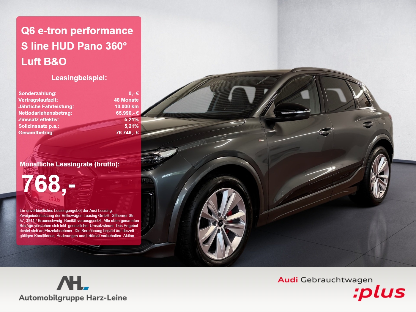 Q6 e-tron performance S line HUD Pano 360° Luft B&O