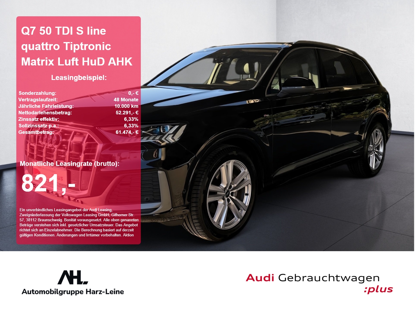 Q7 50 TDI S line quattro Tiptronic Matrix Luft HuD AHK