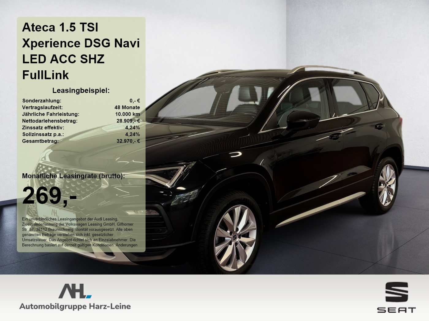 Ateca 1.5 TSI Xperience DSG Navi LED ACC SHZ FullLink