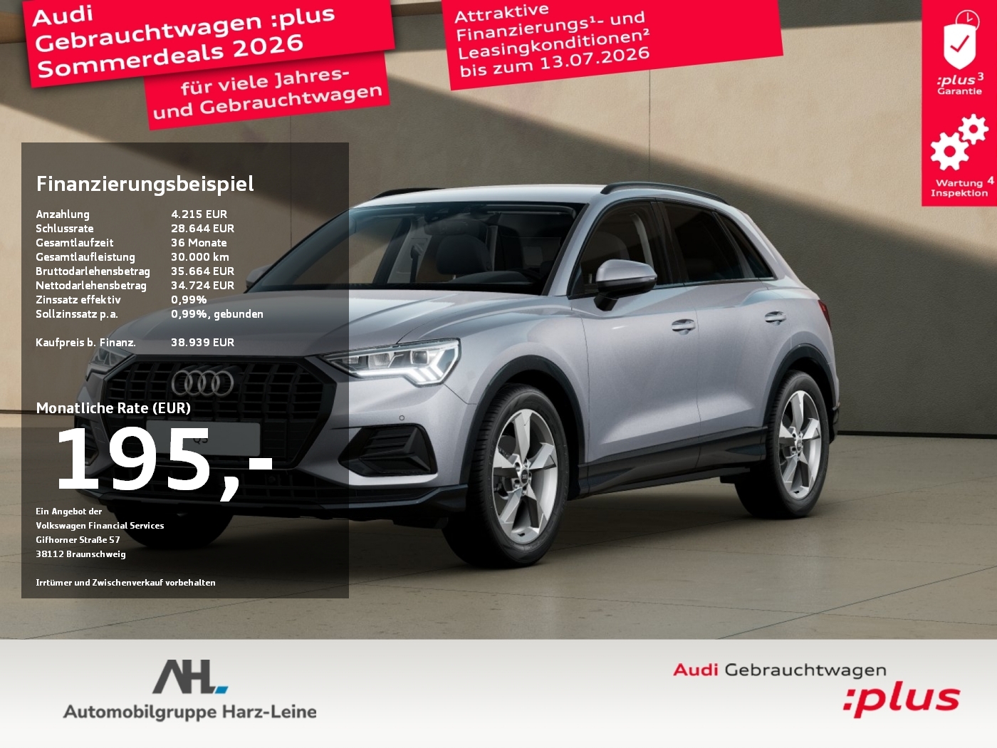Q3 35 TFSI advanced S-tronic AHK Navi ACC LED Optik schwarz