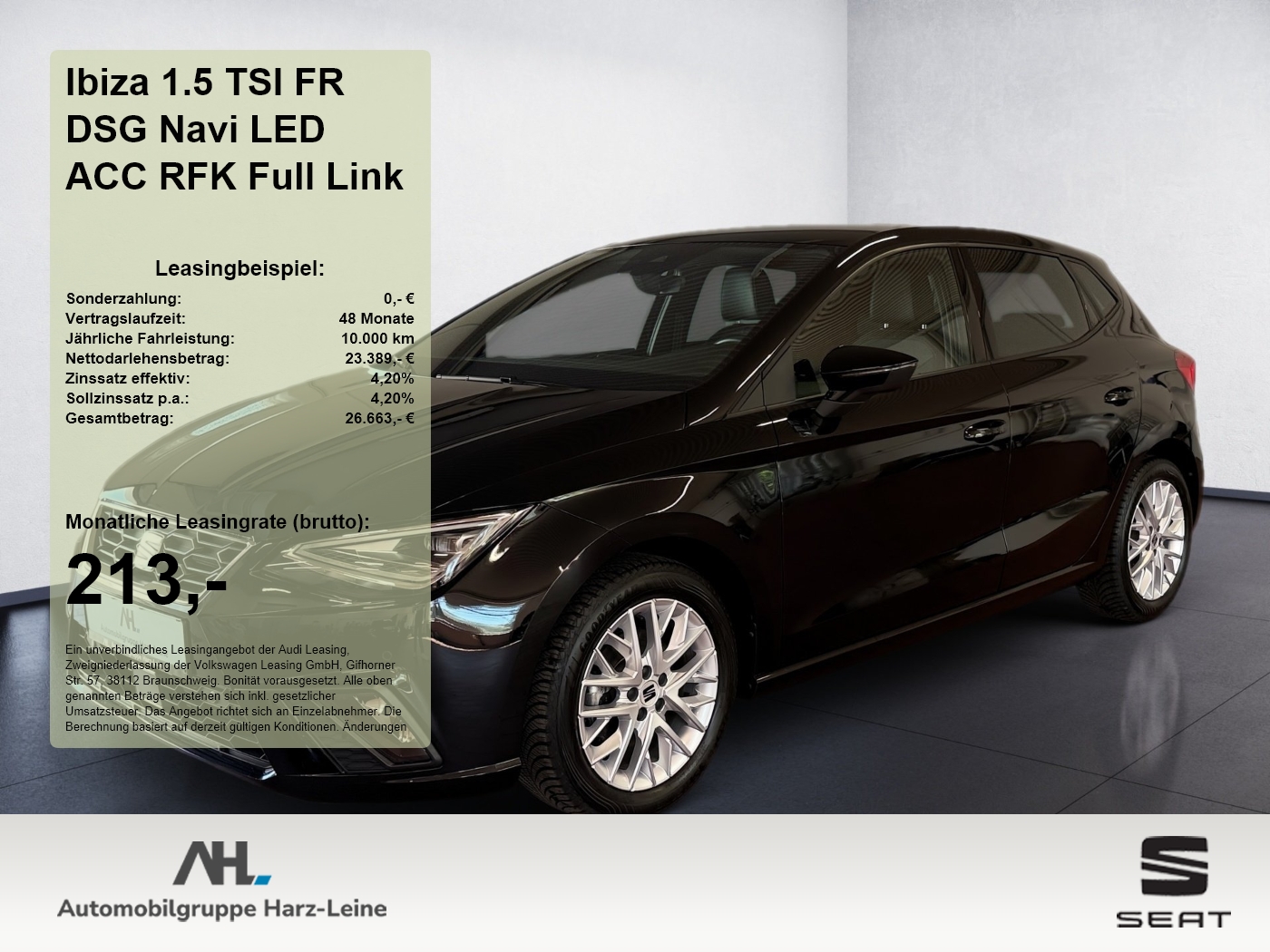 Ibiza 1.5 TSI FR DSG Navi LED ACC RFK Full Link