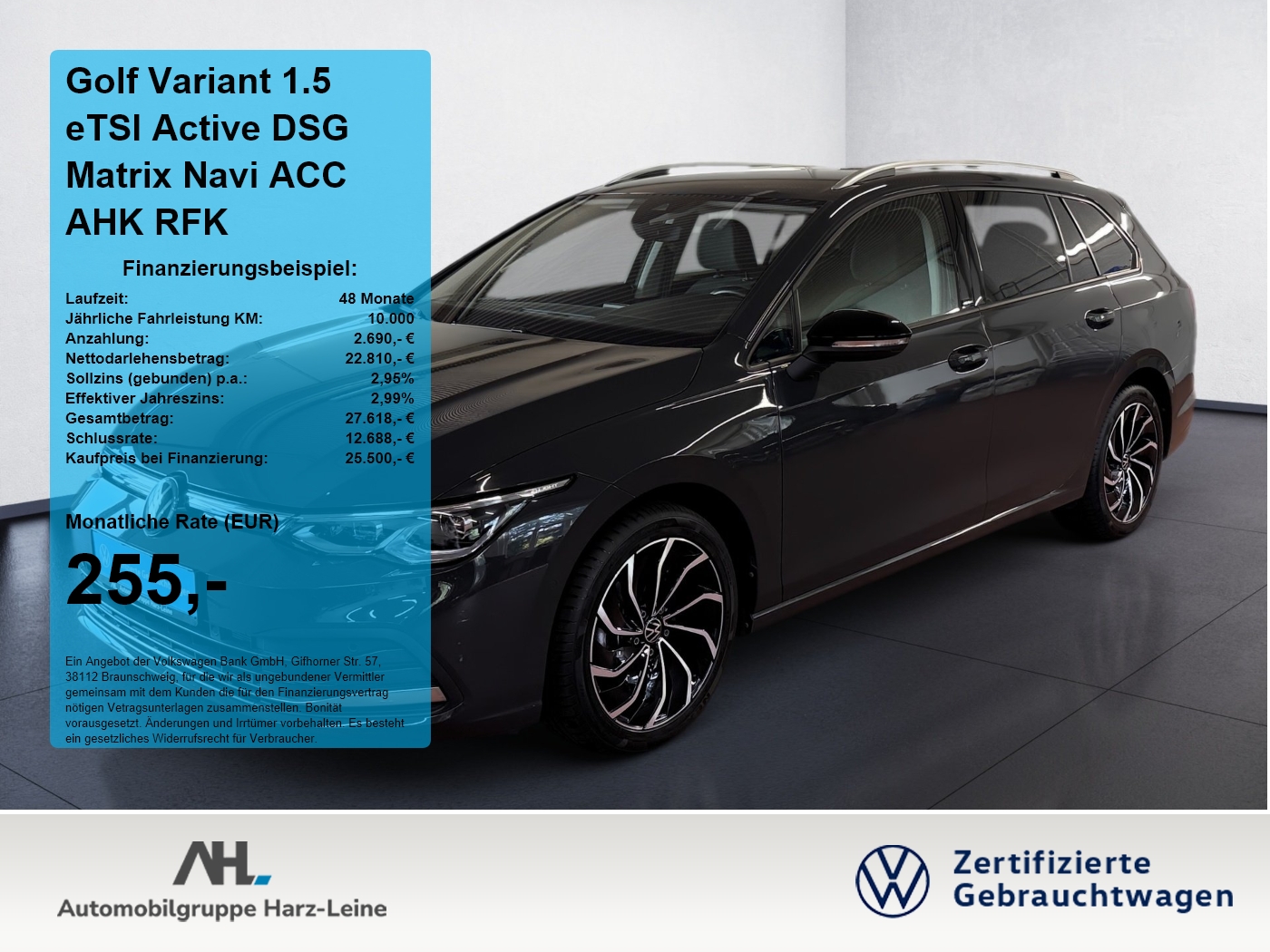Golf Variant 1.5 eTSI Active DSG Matrix Navi ACC AHK RFK